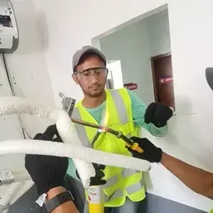 Inspeção visual: Prática do curso de Instalação e Manutenção de Ar Condicionado - Registro 9